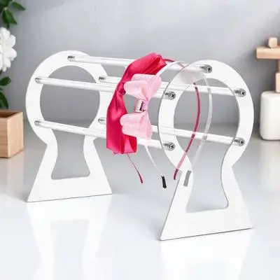 Présentoir de bandeau en acrylique Transparent, 1 pièce, support pour bandeaux, organisateur de rangement, conception compacte et Stable, adapté à la chambre à coucher