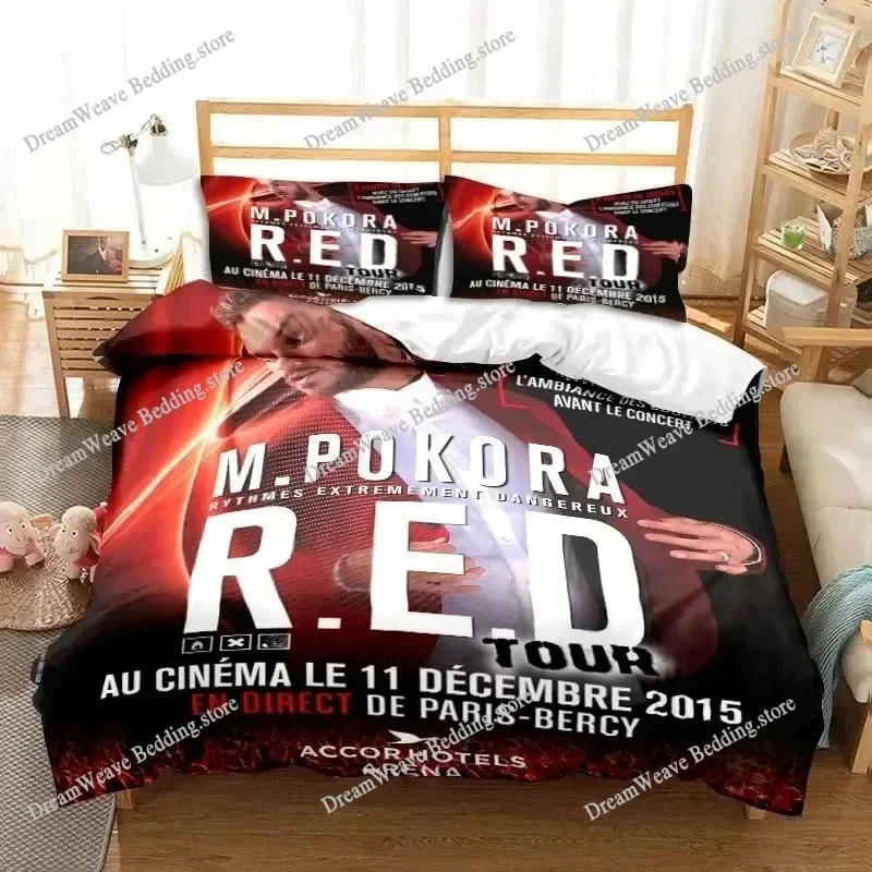 3D Print Matt M. Pokora Bedding Set Double Twin King Duvet Cover Comforter Pillowcase Boys Girls Adults Bedroom Luxury Gift