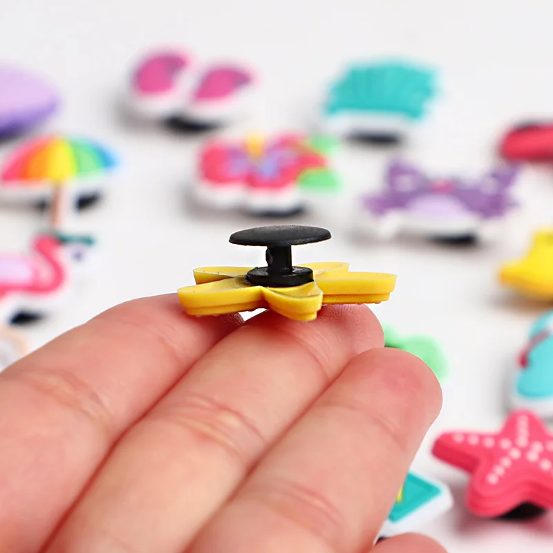 20pcs Hawaiian Beach Theme Shoe Charms Decoration Flamingo Coconut Tree PVC DIY Shoe Bracelets Accessories Summer Birthday Gifts - view 6