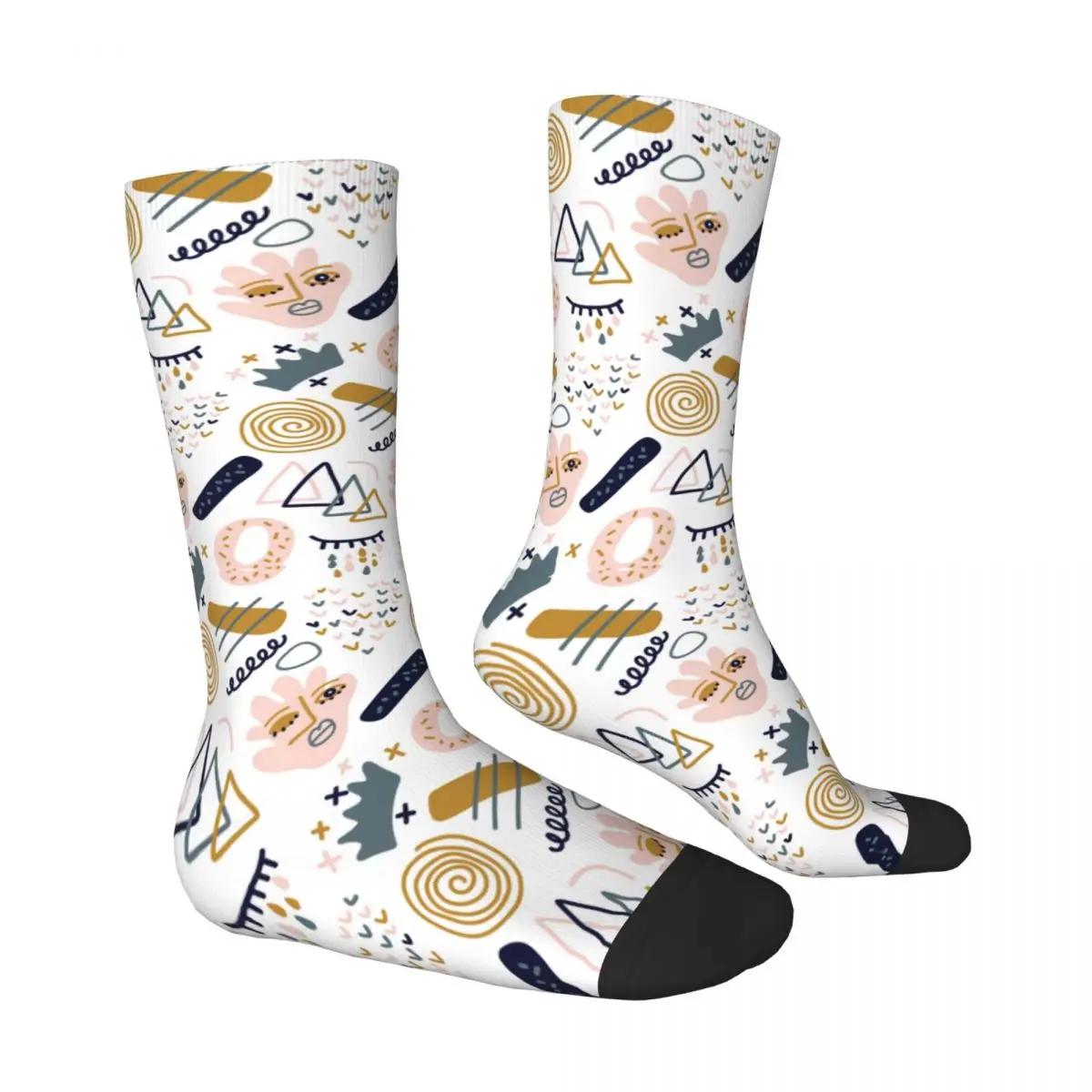 Abstract Doodle Skull Skulls Socks Male Mens Women Summer Stockings Harajuku