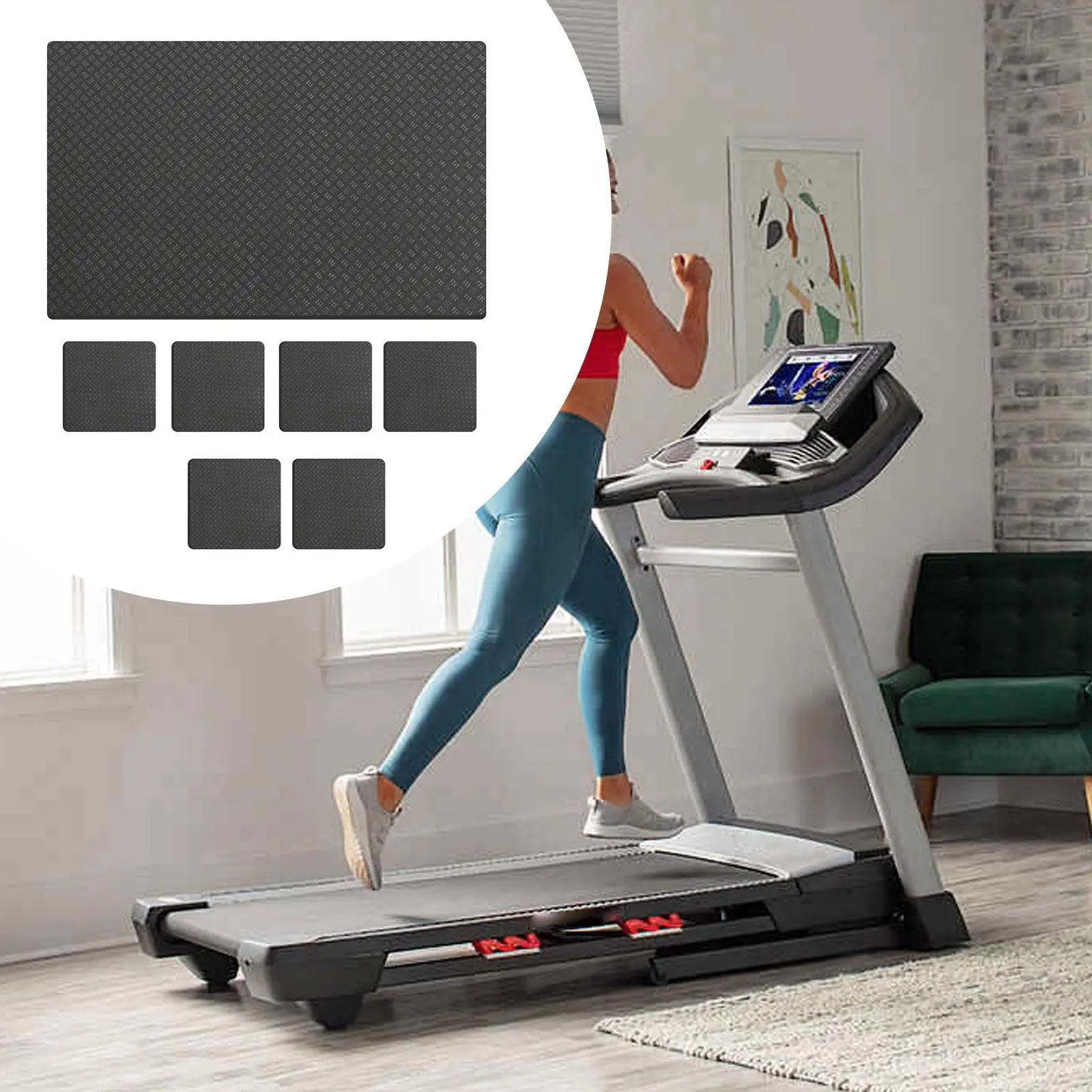 

Силиконовый коврик для беговой дорожки, портативный, амортизирующий, для оборудования