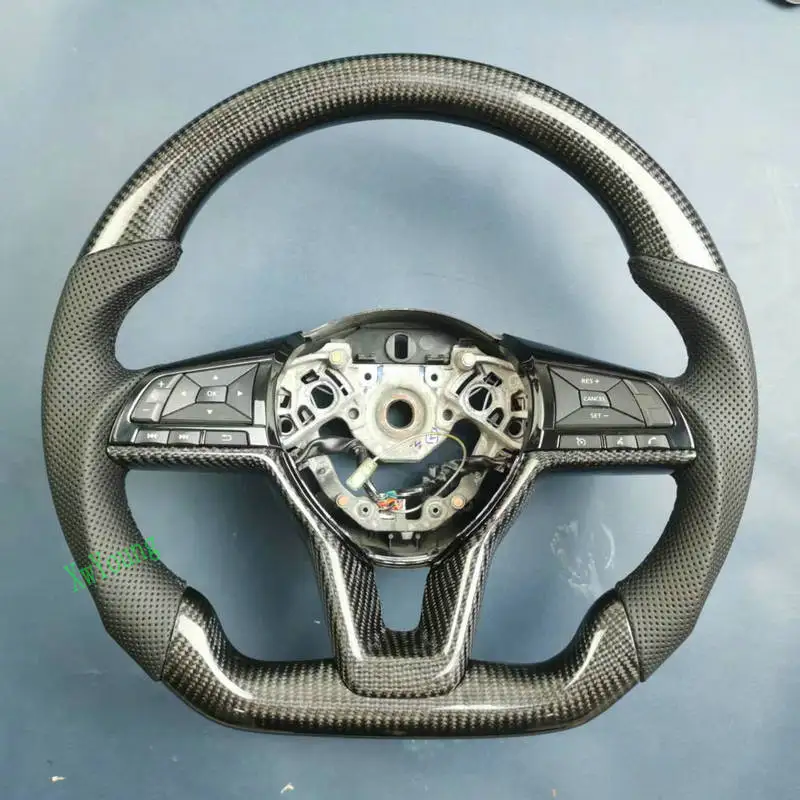 

For Nissan Altima TEANA LIVINA SYLPHY BLUEBIRD TIIDA X-Trail Qashqai KICKS 100% Real Carbon Fiber Car Steering Wheel