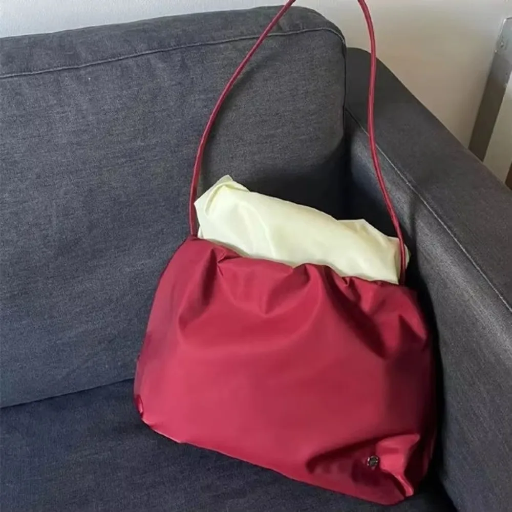 

Korean Soft Surface Cloud Shaped Shoulder Bag Large Capacity Nylon Women's Tote Bag Double Strap Cloud Shaped Handbag Commute