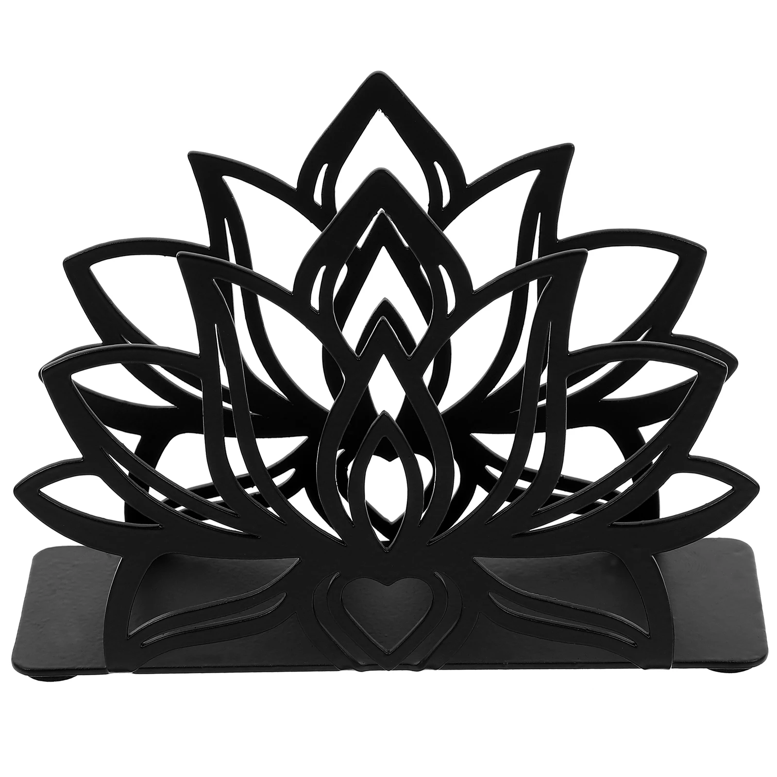 

Napkin Holder Black Smooth Edge Durable Decor Kitchen Restaurant Party Banquet Freestanding Metal