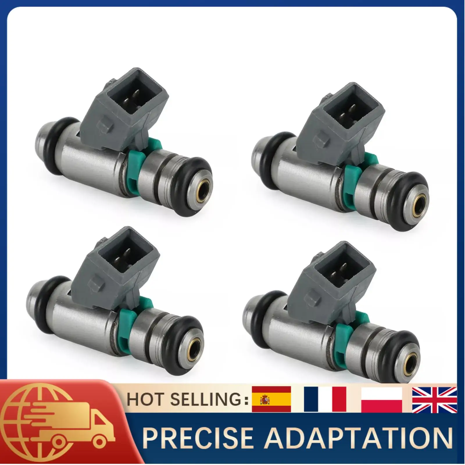 

Комплект из 4 топливных форсунок для Renault Clio, Megane, Scenic, Thalia 1.4L, 1.6L (бензин), прямая замена, аналог OE IWP143, запчасти двигателя