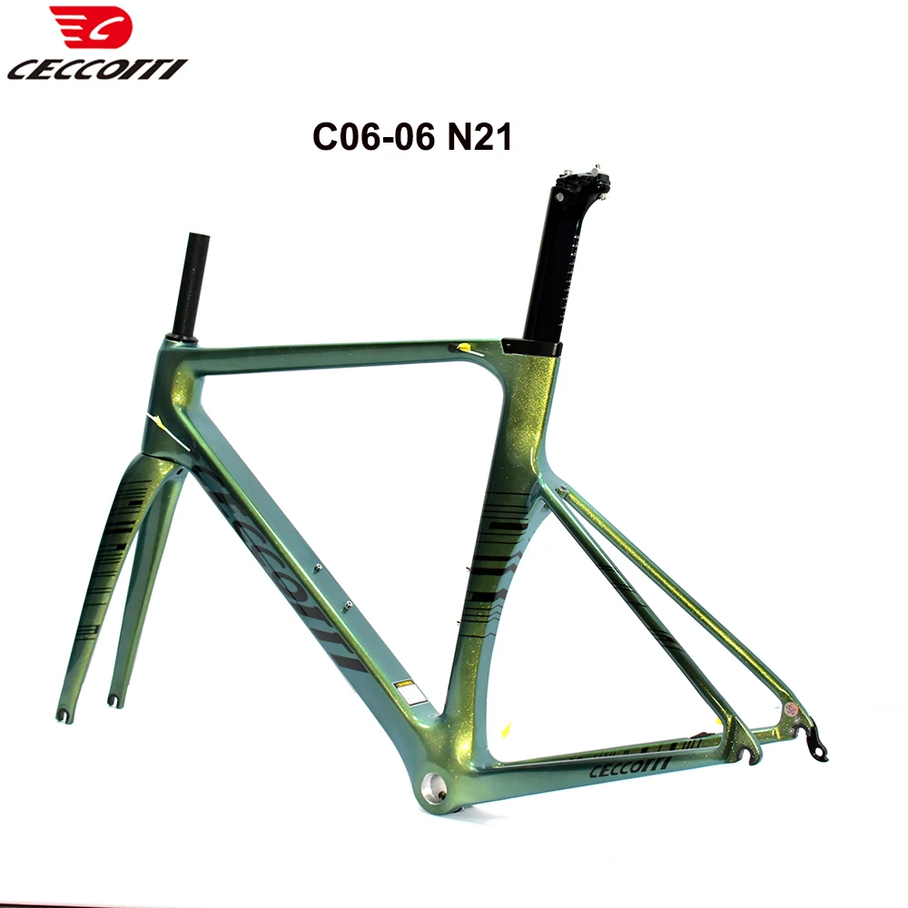 CECCOTTI-Chameleon Color Bicycle Frame, T1000 Full Carbon Road Bike Frameset