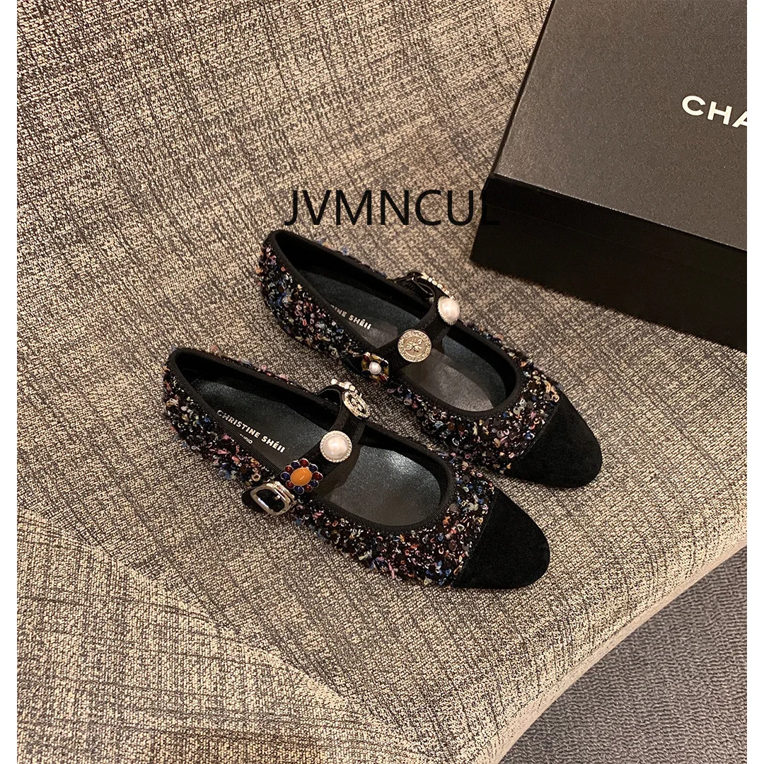 

Женские туфли из натуральной кожи с низким вырезом и пряжкой из овчины, туфли Мэри Джейн на плоской подошве во французском стиле в стиле ретро