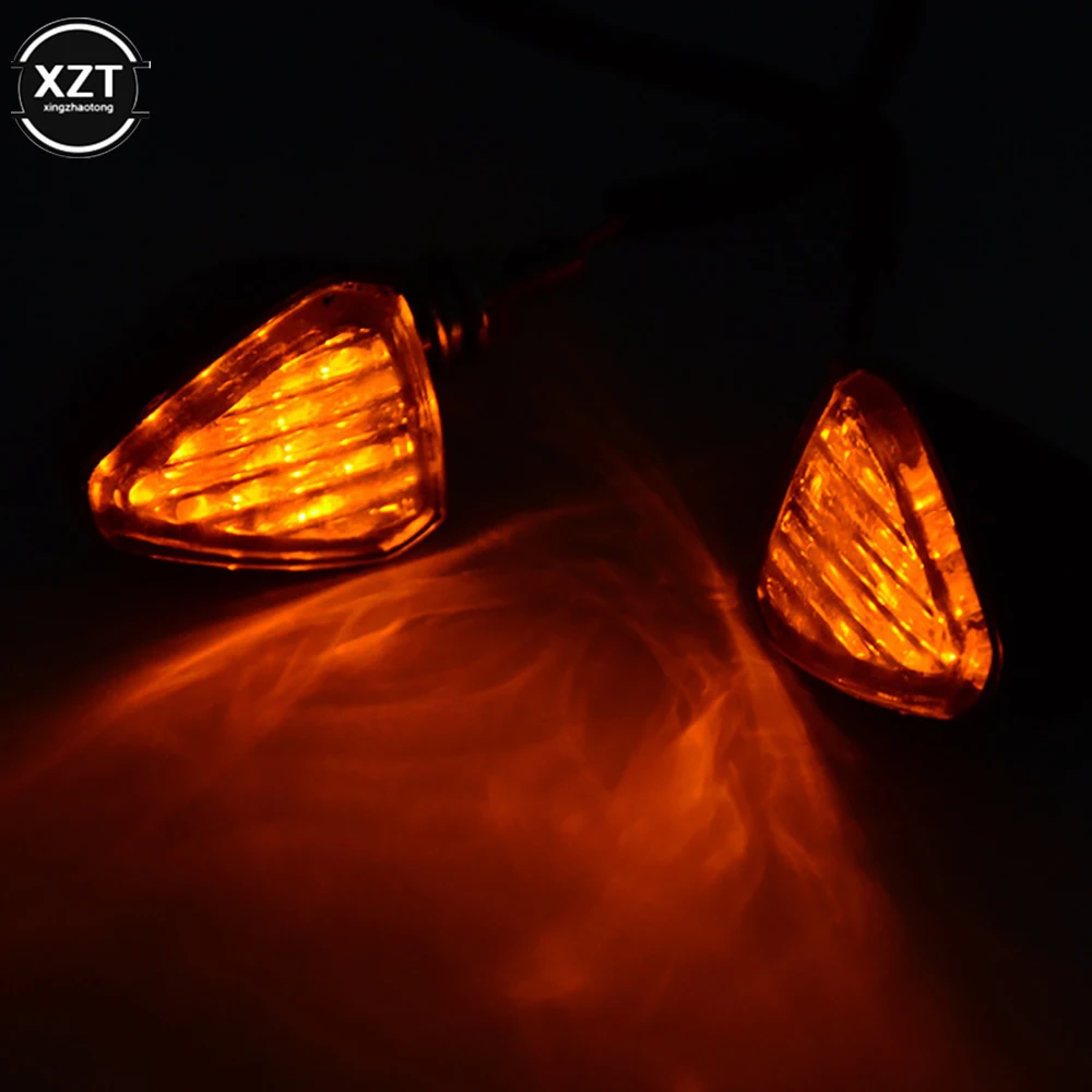 2Pcs Motorcycle LED Turn Signal Electric Motorcycle Turn Signal Warning Light Corner Light Turn Signal Light 12V