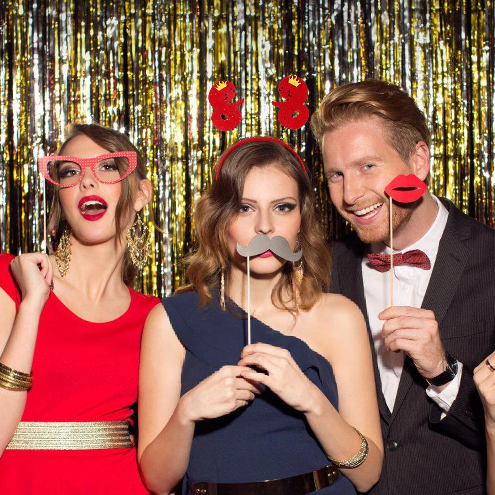 لطيف الأفعى على شكل عقال ل 2025 السنة الصينية الجديدة زينة الحفلات ناي الأحداث بريق الترتر إكسسوارات الشعر