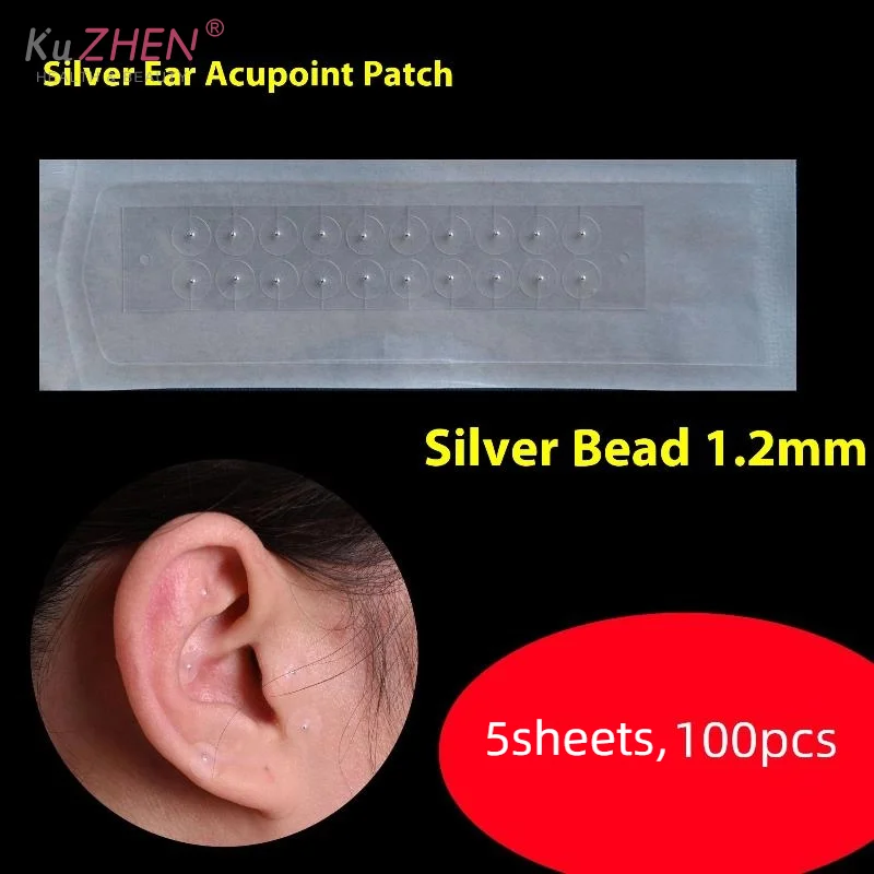 

100 шт./упак. нашивка из бисера для ушей, аурикулотерапия, дышащая точечный массаж, пресс для ушей, нашивка из бисера, наклейка, пластырь из бисера для акупрессуры