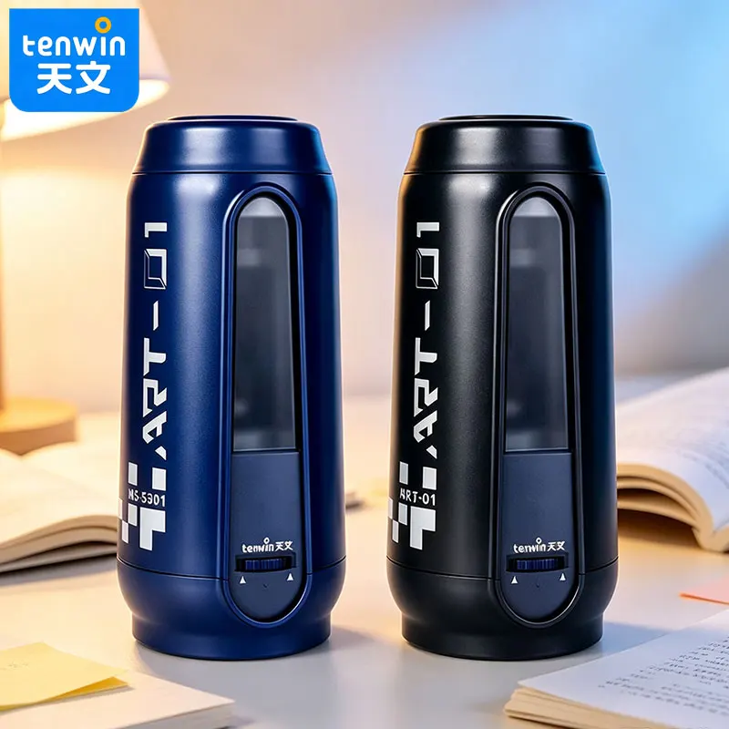 Tenwin Electric pencil sharpener - Self-operated classroom learning pencil sharpener - Compatible with various pen barrels