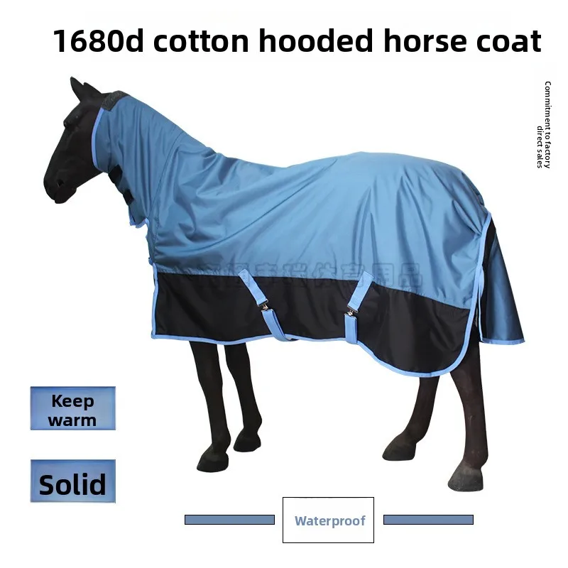 1680D Winter Cotton-added Horse Jacket Waterproof, Antifreeze, Breathable And Not Stuffy, Export Quality Horse Harness Factory