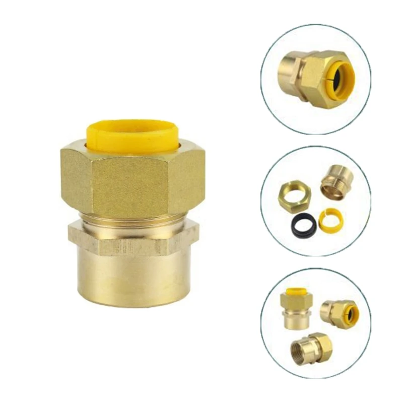 2PCS 3/4インチブラスアダプタークイック接続43mm用のガスファイアピットウォーターヒーターM4yd