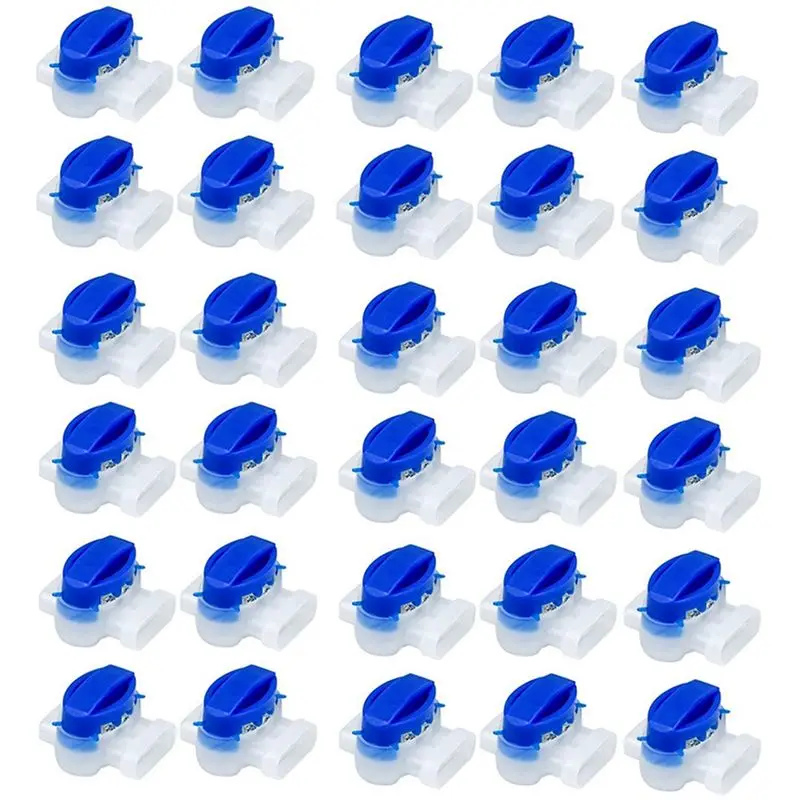 AEE2-100Pcs Waterproof Cable Wire Connectors For Garden Auto Lawn Mower 3 Pore Terminal Blocks Robotic Lawnmower Connectors
