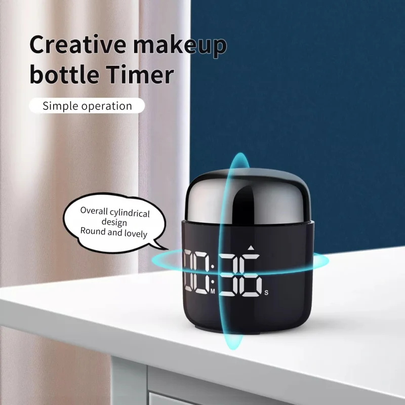 LED شاشة كاملة الدورية الموقت مع وسادة مضادة للانزلاق سطح المكتب المطبخ تذكير الطبخ اللياقة البدنية التعلم مؤقت تنازلي #4