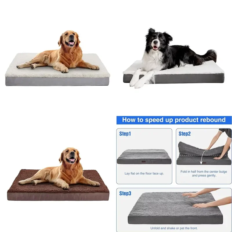 Custom XL XXL Oversized Orthopedic Memory Foam Rectangular Pet Sofa Bed Large Dog Orthopedic Pad