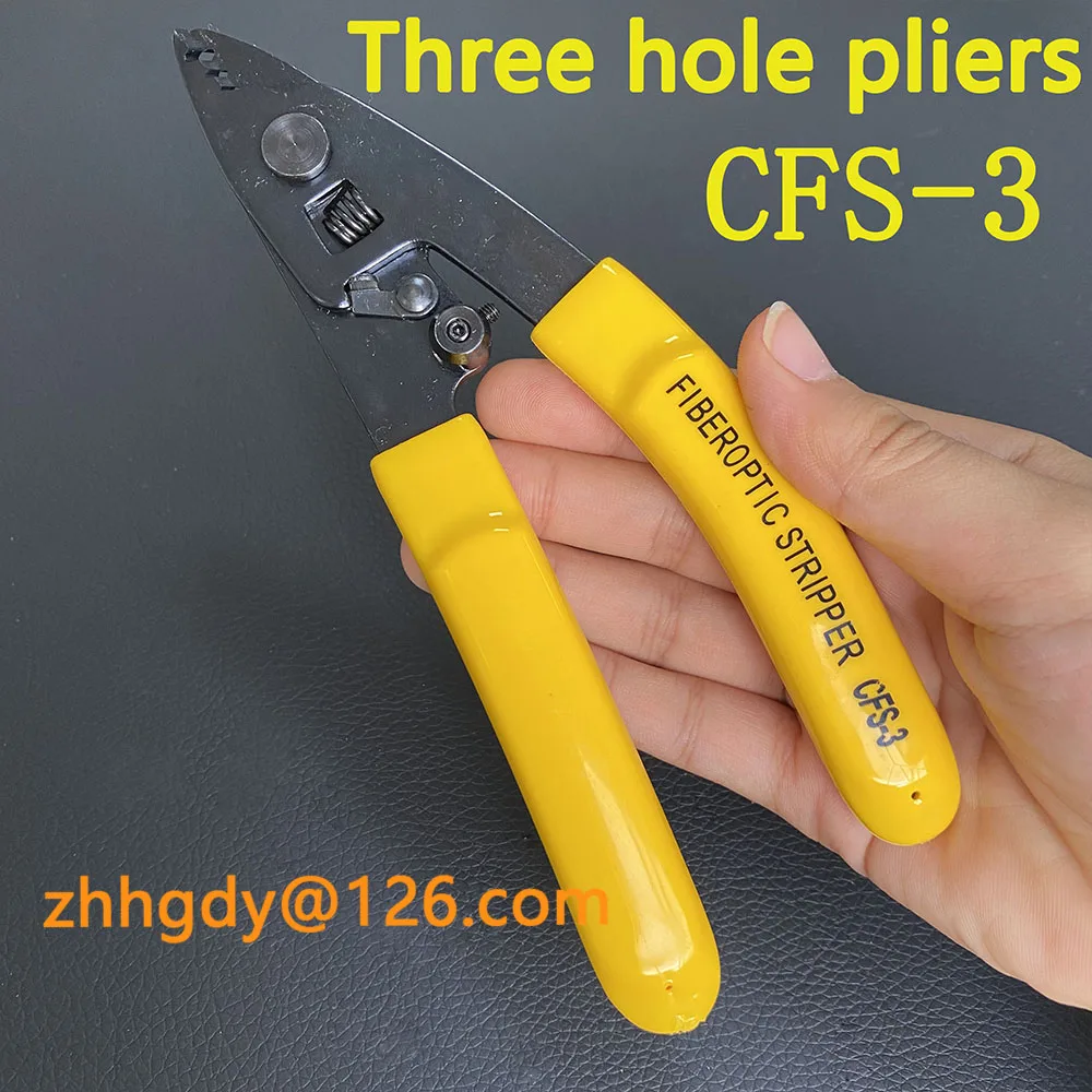 CFS-3 Fiber Optic Tool Stripper optical cable cold splicing and hot melting tools three-necked pliers CFS 3 Holes wire stripping