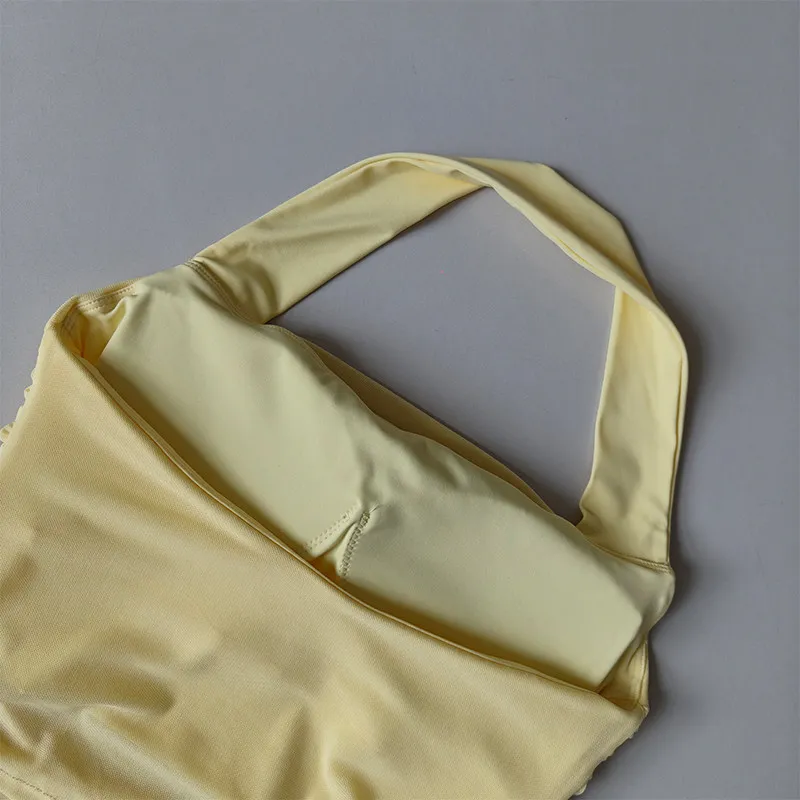 Sommerliche Sportunterwäsche für Damen, Netzstoff, schöner Rückenausschnitt, Yoga-Set, Weste, feste Brustpolster, Sportunterwäsche mit Halsband, Pilates-Fitness-BH – Detail 12