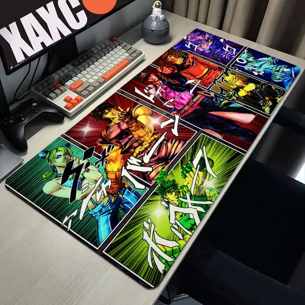 

PC Gamer Joseph Joestar Mouse Pad Cabinet Keyboard Gaming Accessories Jojo Bizarre Adventure Laptop Rug Large Lock Edge Mousepad