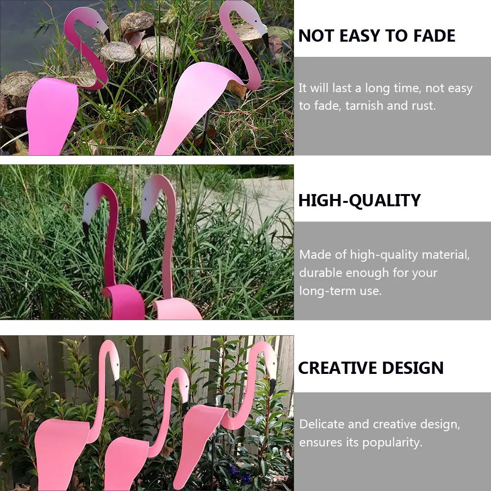 Swirl Bird Patio Yard Backyard Swirl Flamingo Bird Decoration Breeze Motion Weather Resistant