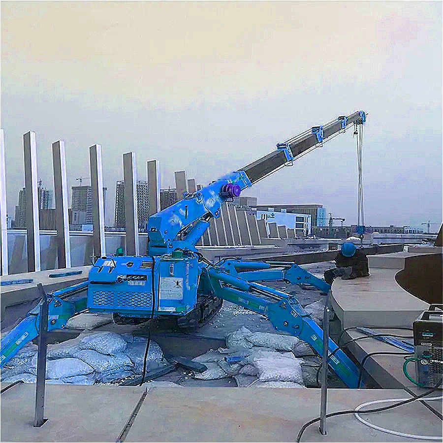 

3 Ton Mini Spider Crane Machine 9.5m Mobile 3ton 5 ton Spider Crane Crawler Hoist France Spider Cranes For Construction Works