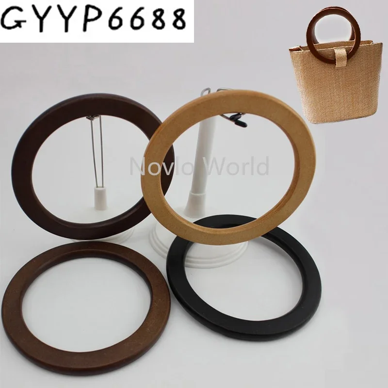 

2-10-30pcs 14cm O Shape Wooden Obag Handle Wood Parts Luggage DIY Accessories Wood Handle Wooden purse handle parts