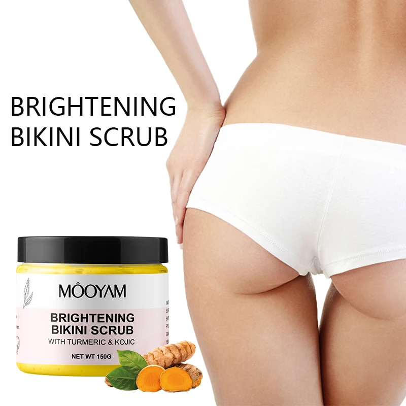 Exfoliante de Bikini Kójico brillante para limpieza profunda, 150g de cúrcuma, exfoliante, hidratante, exfoliante corporal