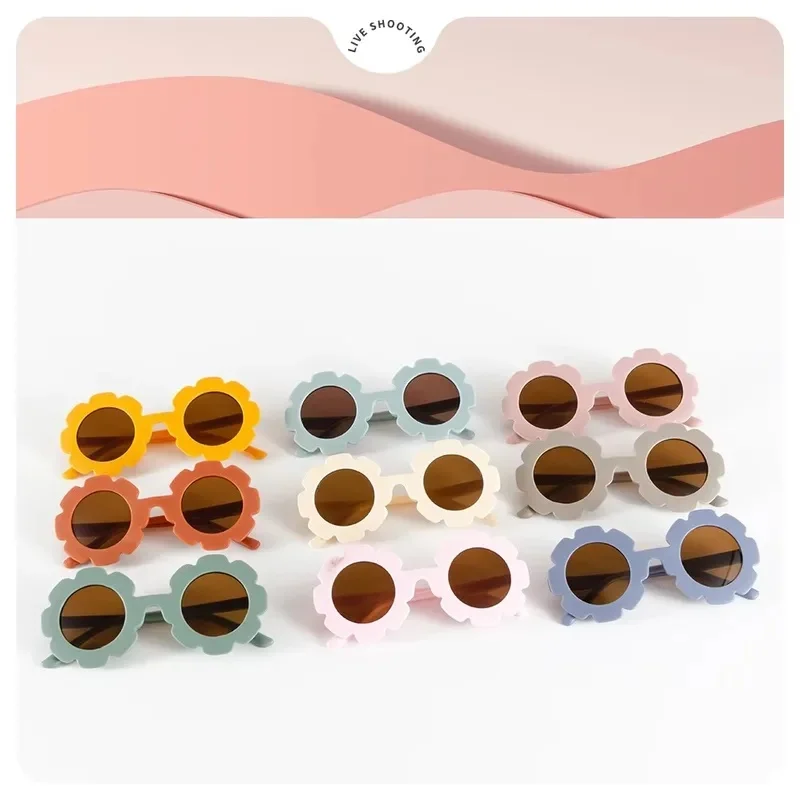 Children's Sunglasses Multi Color Optional Children's Sunglasses Cute Sunflower Glasses Straight