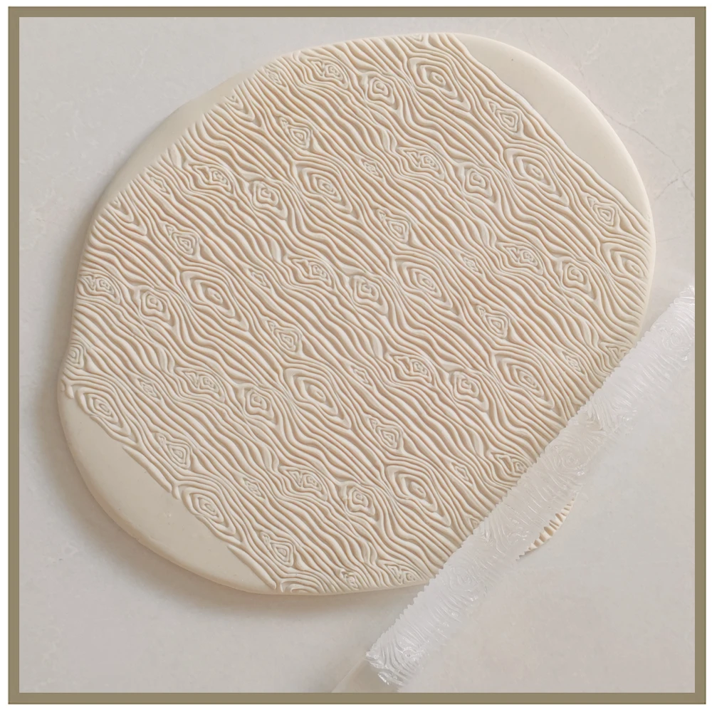 Diseño de patrón de grano de madera, herramientas de decoración de pasteles, galletas, proyectos de arte de arcilla, crujientes de pastel, rodillos en relieve