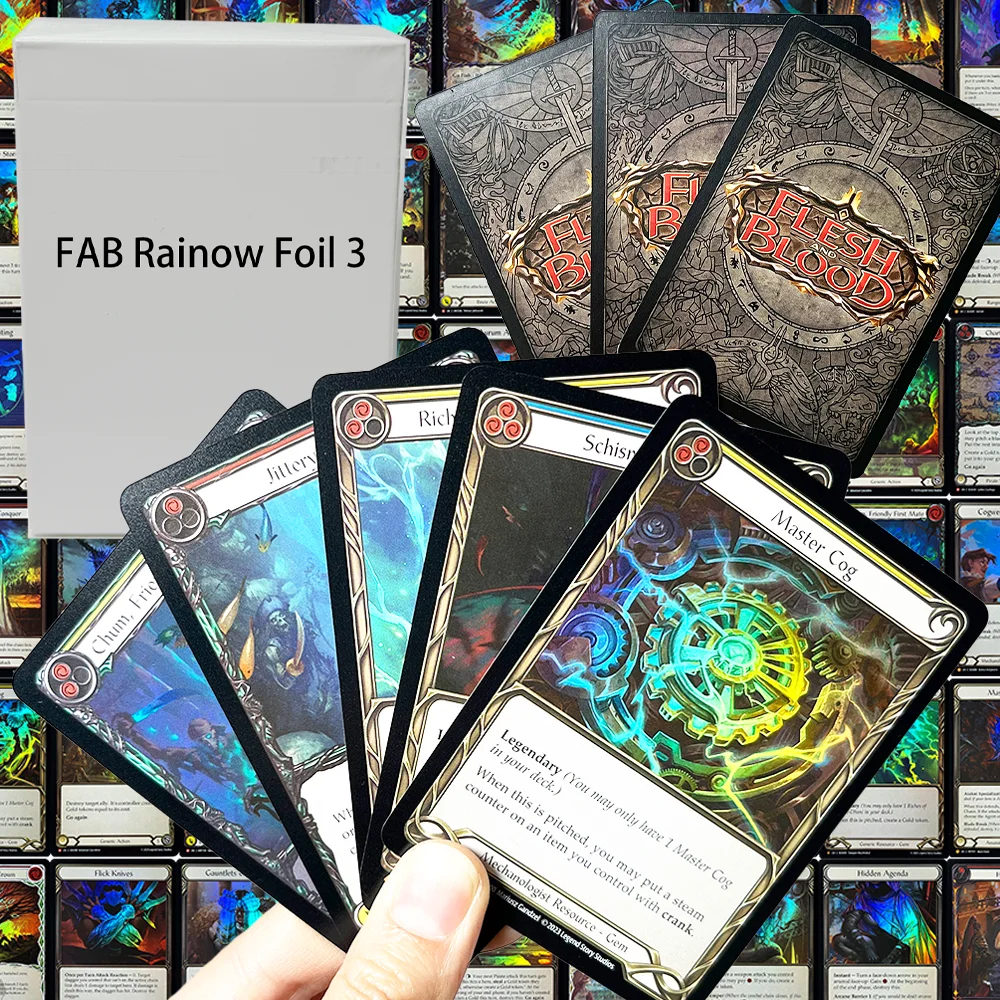 

55PCS/Set FAB Foil 3 Proxy Game DIY Card Kiss of Death Master Cog Plow Under Gone in a Flash Card Ignite High Quality Collection