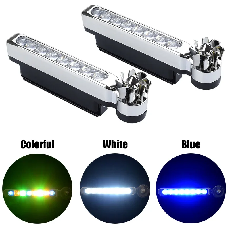 

2Pcs High Brightness Daytime Running Light Wind Powered 8 LED Car Light External DRL Running Lights Headlight Lamp Car Styling