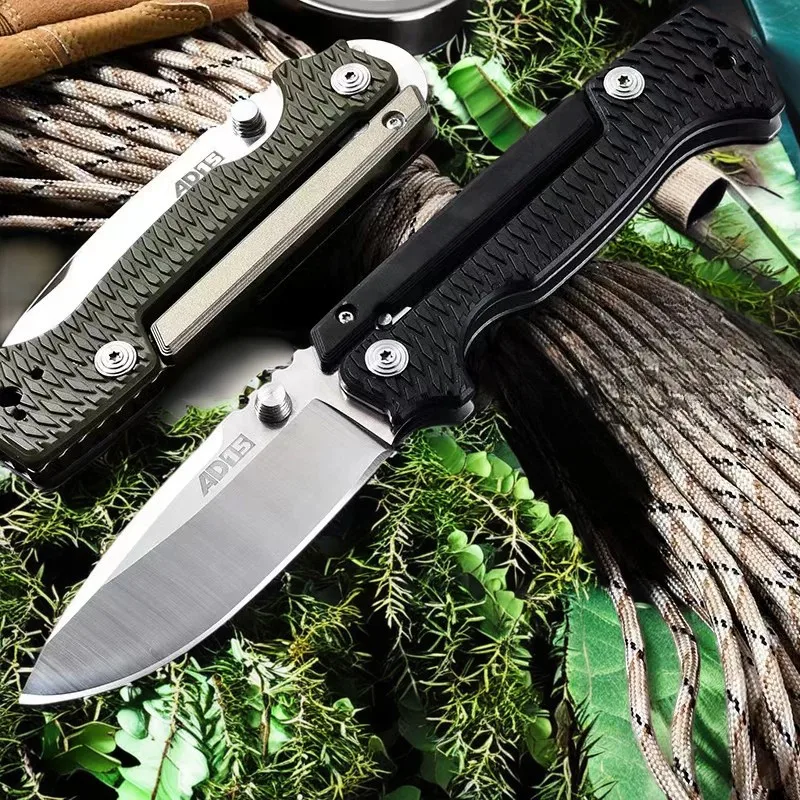 Outdoor camping portable folding knife AD15 nylon handle camping multifunctional folding knife hiking fruit knife