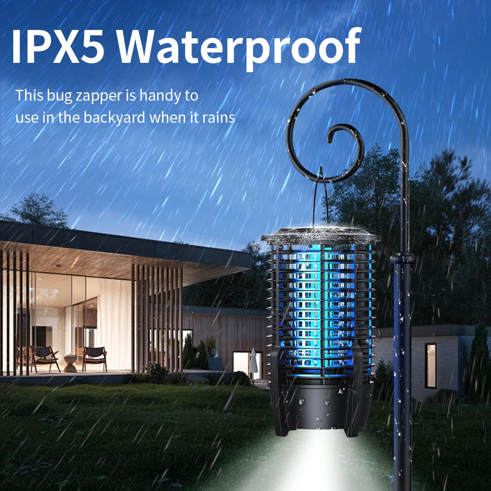 Outdoor Portable Waterproof Bug Zapper - Mosquito Repellent Lamp for Bedroom Home & Pest Control