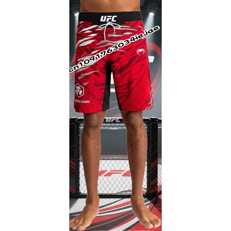 2025 حار بيع جديد UFC سراويل الملاكمة المألوف الرجال الصيف الرياضة التجفيف السريع بناطيل الشواطئ في الهواء الطلق عادية خمسة أرباع السراويل #3