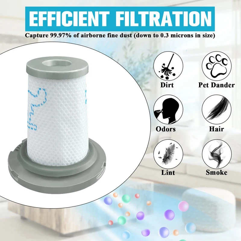 【Must-Haves】Filtro lavable para Rowenta x-force Flex 8,60 x-pert 6,60 accesorio para aspiradora inalámbrica filtro HEPA de repuesto