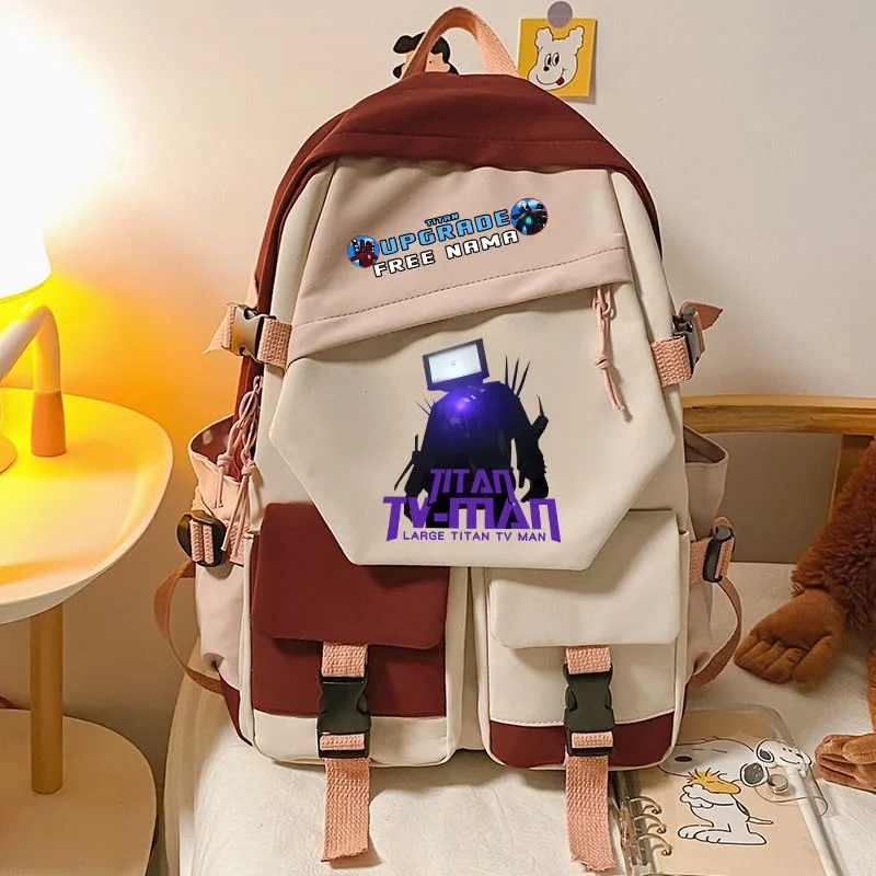 Negro Azul Verde, Toilete Skibidi, Mochilas escolares para estudiantes, niños y adolescentes, Mochilas de anime de gran capacidad para niñas y niños, regalo