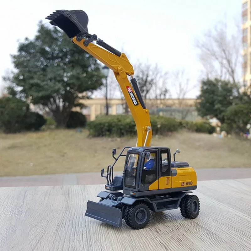 Diecast 1:50 Scale XCMG XE150WD Wheel Excavator Micro-digging Construction Machinery Alloy Truck Model Ornament