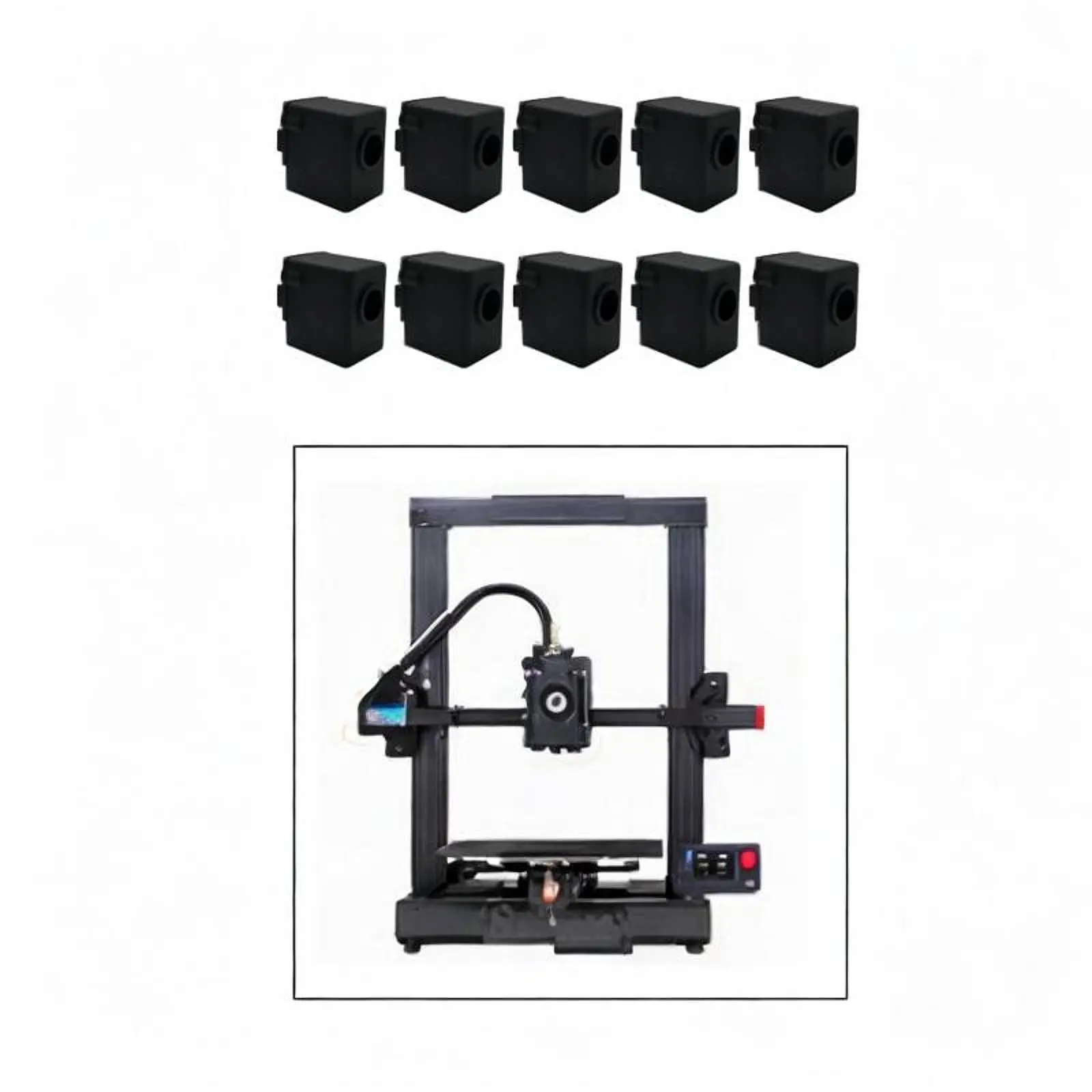 

10Pcs 3D Printer Heater Block Silicone Covers Non-stick Heat Insulation Case