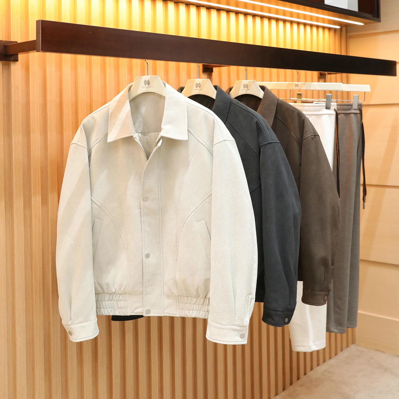 

Мужская куртка-пилот из искусственной кожи, осенне-зимняя новинка, модная теплая верхняя одежда, Doctor.Huang's