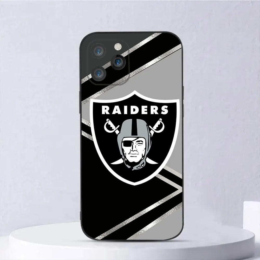 Oakland Raiders Phone Case For iPhone15,14,13,12,11,Pro,Max,Plus,Mini,X,XS,XR,8,7,6,S,Plus,SE Soft Black Case