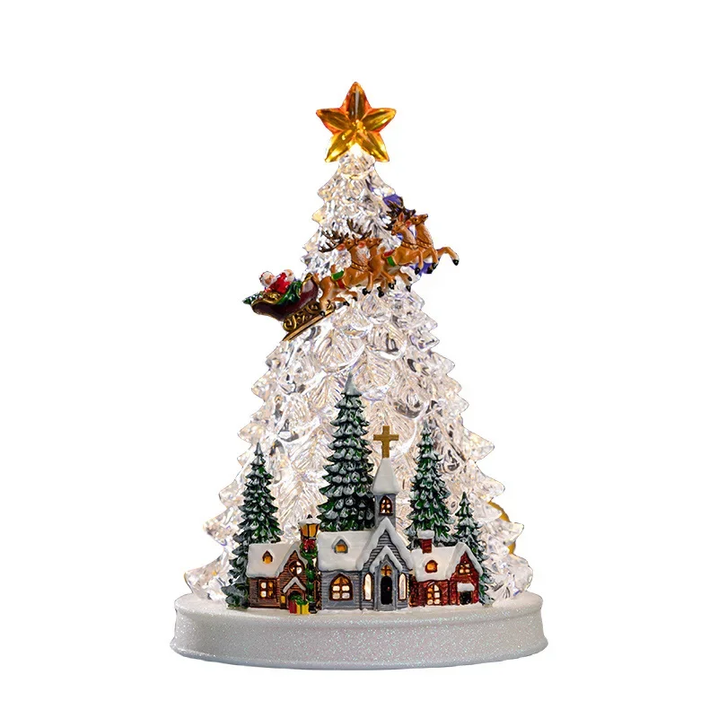

Christmas decorations ornament night light music box scene arrangement handicraft gifts