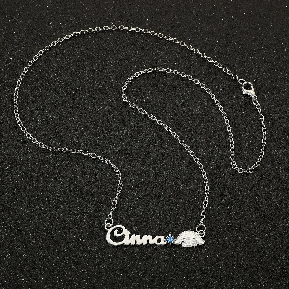 Anime Sanrio Cinnamoroll Necklace Cute Cartoon Figure Cinnamoroll Pendant Necklace Girls Kawaii Jewelry Accessories Gifts