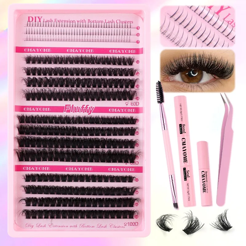 Gefälschte Wimpern Cluster Wimpern bindung Siegel Make-up-Tools mischen DIY untere Wimpern Verlängerung skit Pinzette/100d Farbe Wimpern gesetzt