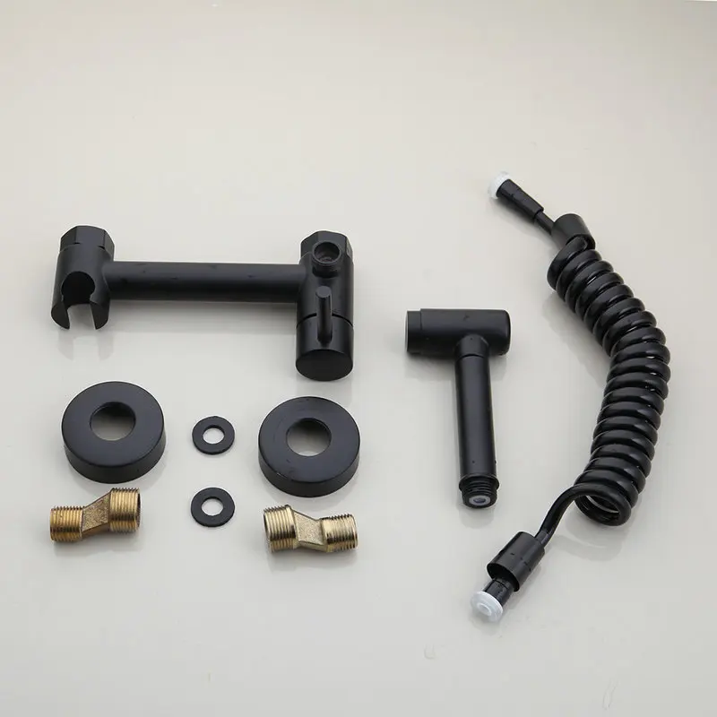 KEMADI Matte Black Bidet Shower Faucets Brass Hygienic Shower Spray Airbrush Tap Hot Cold Water Mixer Toilet Spray Bidet Shower