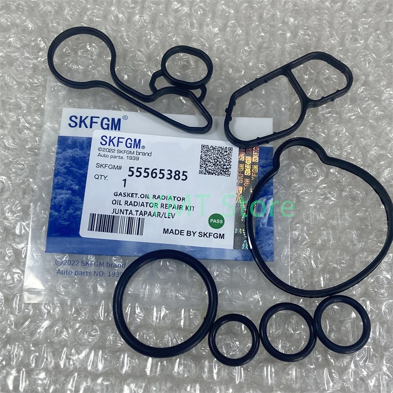 1Set Oil Cooler Gaskets OE# 55565619 55566784 55565385 55568536 55568539 Fit For Chevrolet Cruze Sonic Trax Encore 1.4T Astra