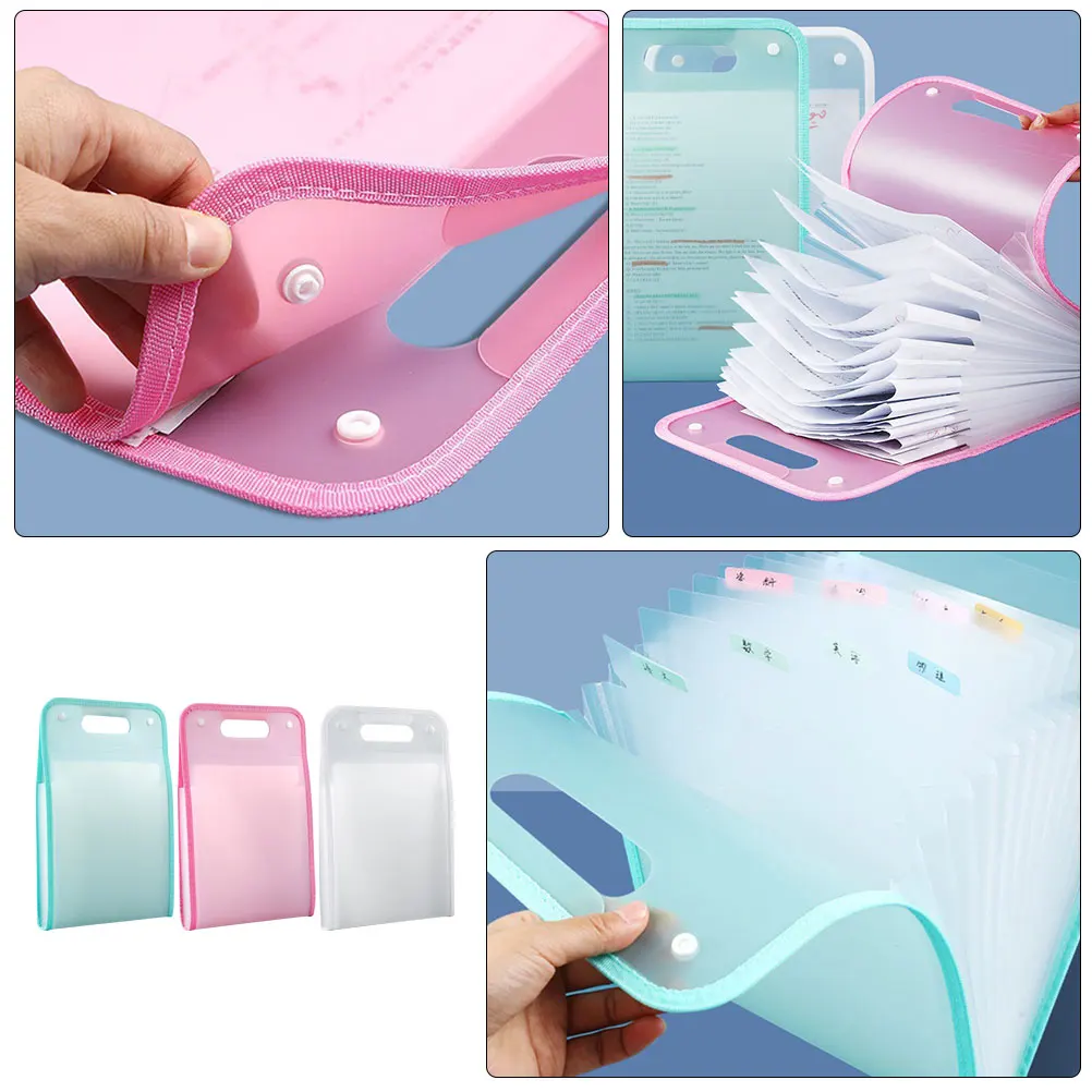 

3 Pcs Multi-layer Folder Storage Bag Office Folders Organizers Pp Holder File Expanding