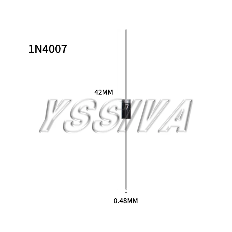 1N4007 100 قطعة 4007 1A 1000V DO-41 المعدل ديود جديد