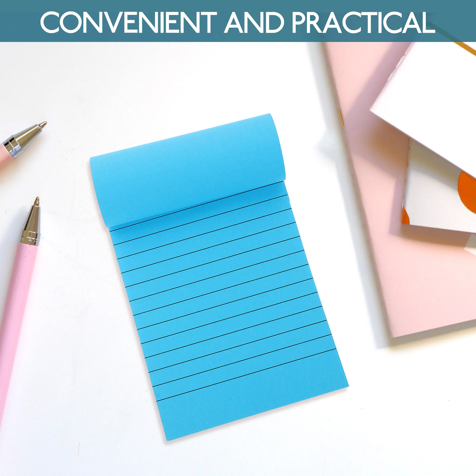 

5Books Lined Selfadhesive Tearable Paper Household Office Supplies Note Accessory NoteStickers