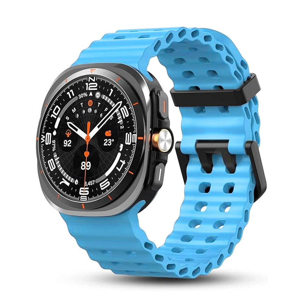 Originalarmband für Samsung Galaxy Watch Ultra 47mm Zubehör Marine Silikon Sportarmband Correa Galaxy Watch Ultra 2025 Band