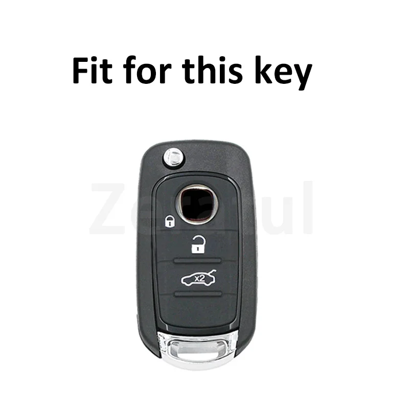Soft TPU Flip Key Case Cover Anti-Scratch Protector Keychain For FIAT Tipo Toro Nuovo Freedom 500X Doblo Argo Grazie Accessories